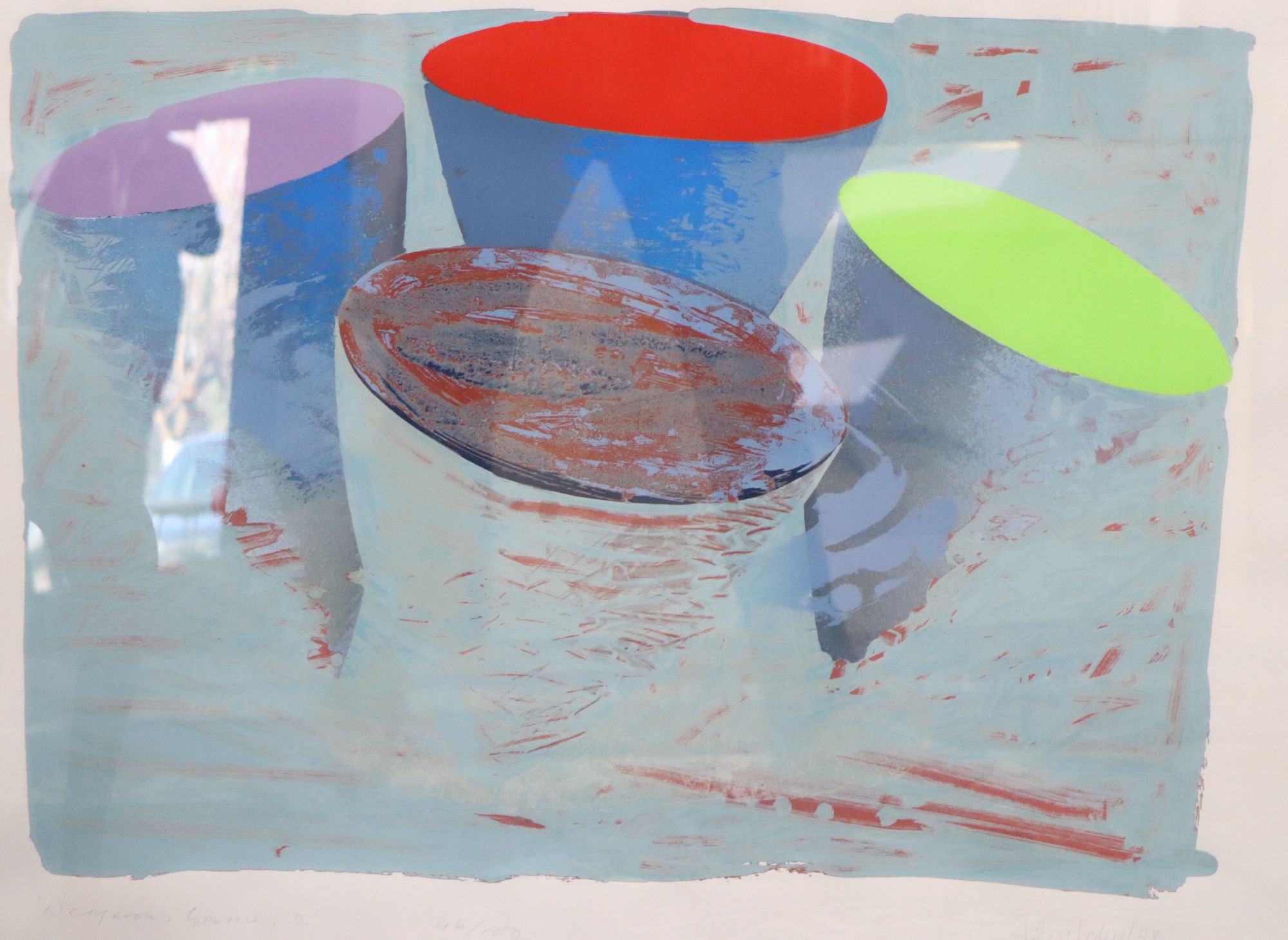 John Loker (b. 1938),Dangerous Games 2, colour screenprint, 72 x 88cm